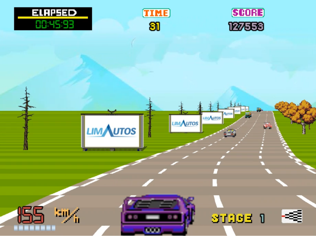 Fotograma del modo de juego Out Run para Multi Race Driving