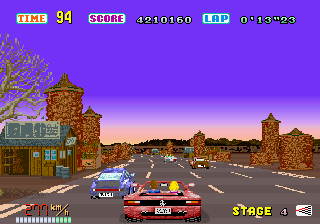 Fotograma del Out Run para la máquina recreativa (1986)