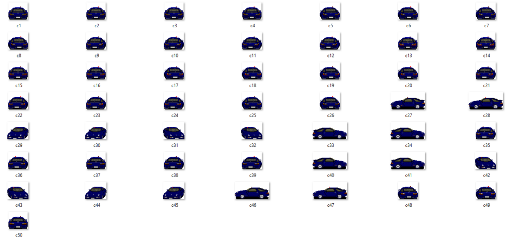 Sprite sheet de la policía