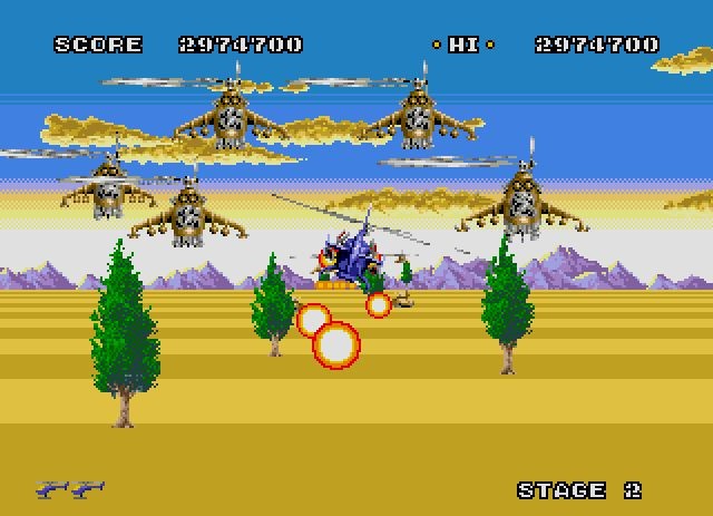 Fotograma del videojuego Super Thunder Blade para Sega Mega Drive