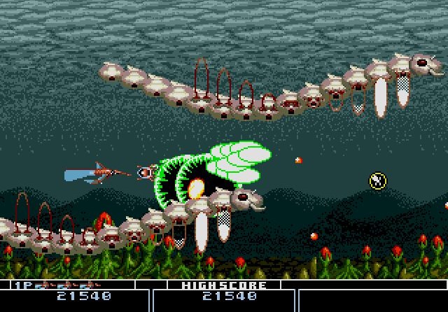 Captura de uno de los mejores shoot em up's de Sega Mega Drive: Bio-Hazard Batlle 