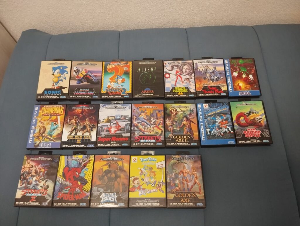 Colección personal de videojuegos para la Sega Mega Drive