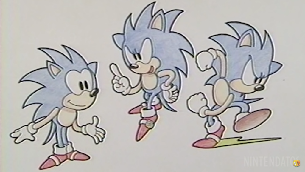 Diseño del erizo para el personaje de Sonic