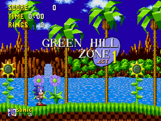 Green Hill Zone: primer mapa del juego de Sonic the hedgehog