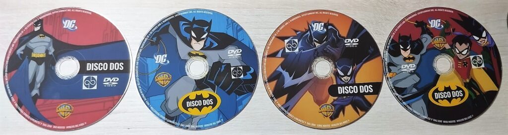 Resultado final de la impresión de los discos de la serie The Batman (2004 - 2008)