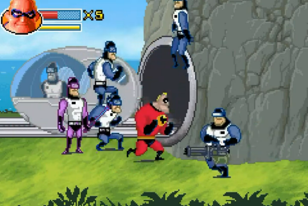 Fotograma del videojuego de Los Increíbles para GBA (2004)