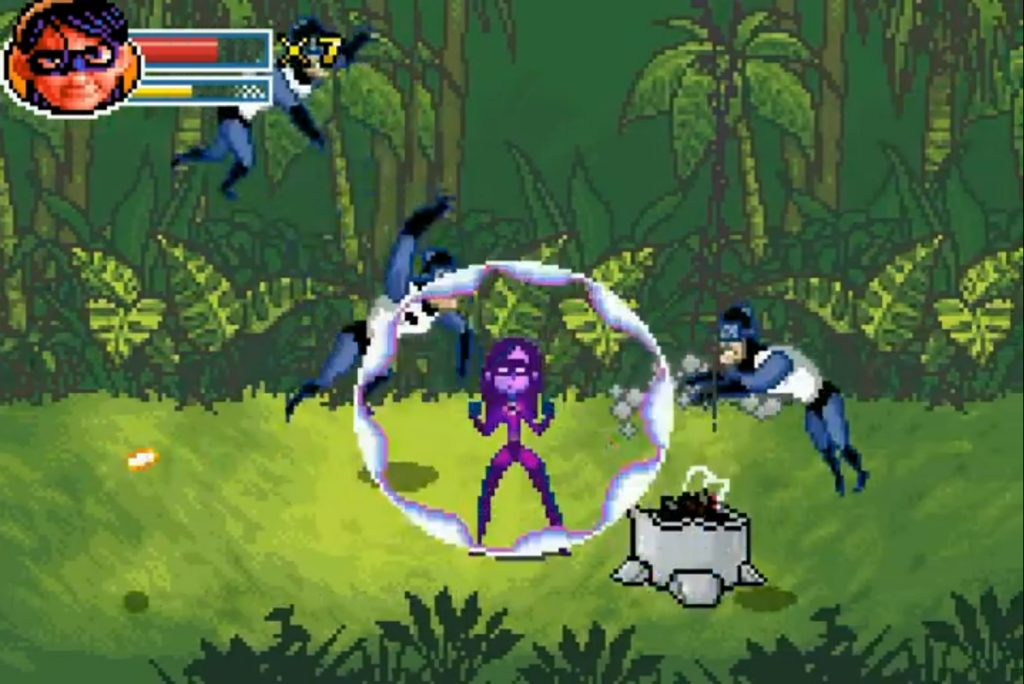 Violeta como personaje jugable del videojuego Los Increíbles