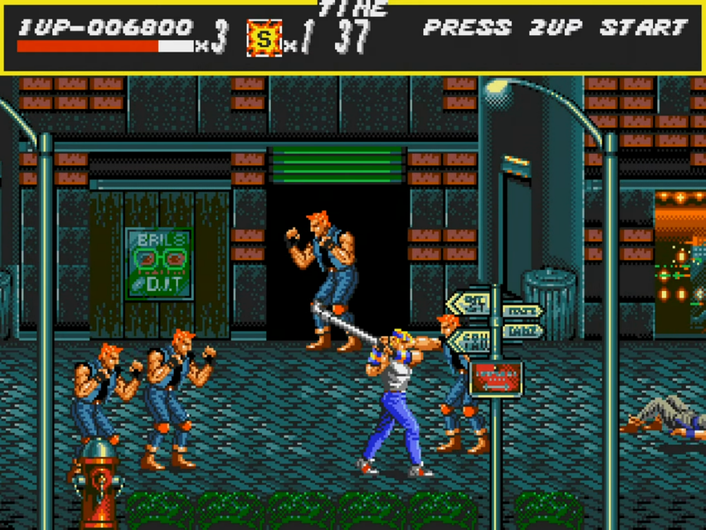 Captura del videojuego Streets of Rage (1991) para Sega Mega Drive