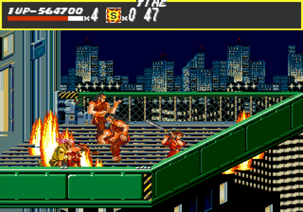 Ataque de coche de policía en Streets of Rage (1991)