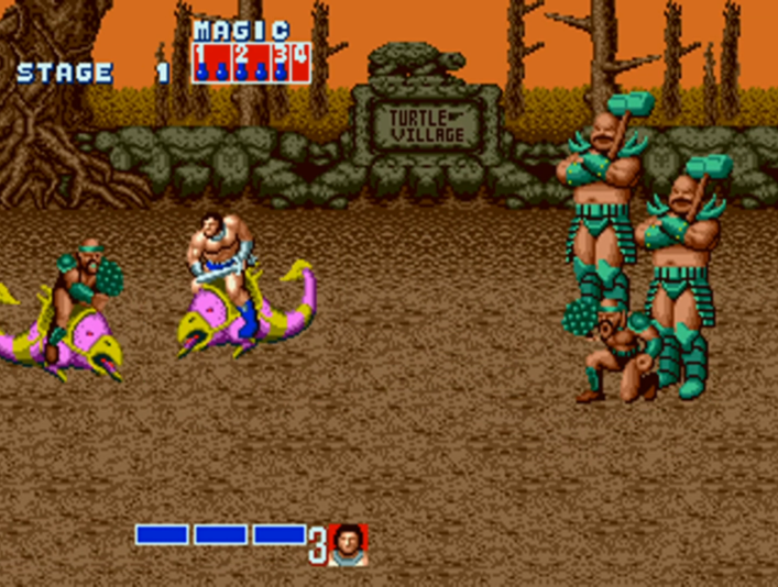 Gráficos de Golden Axe (1989) para Sega Mega Drive