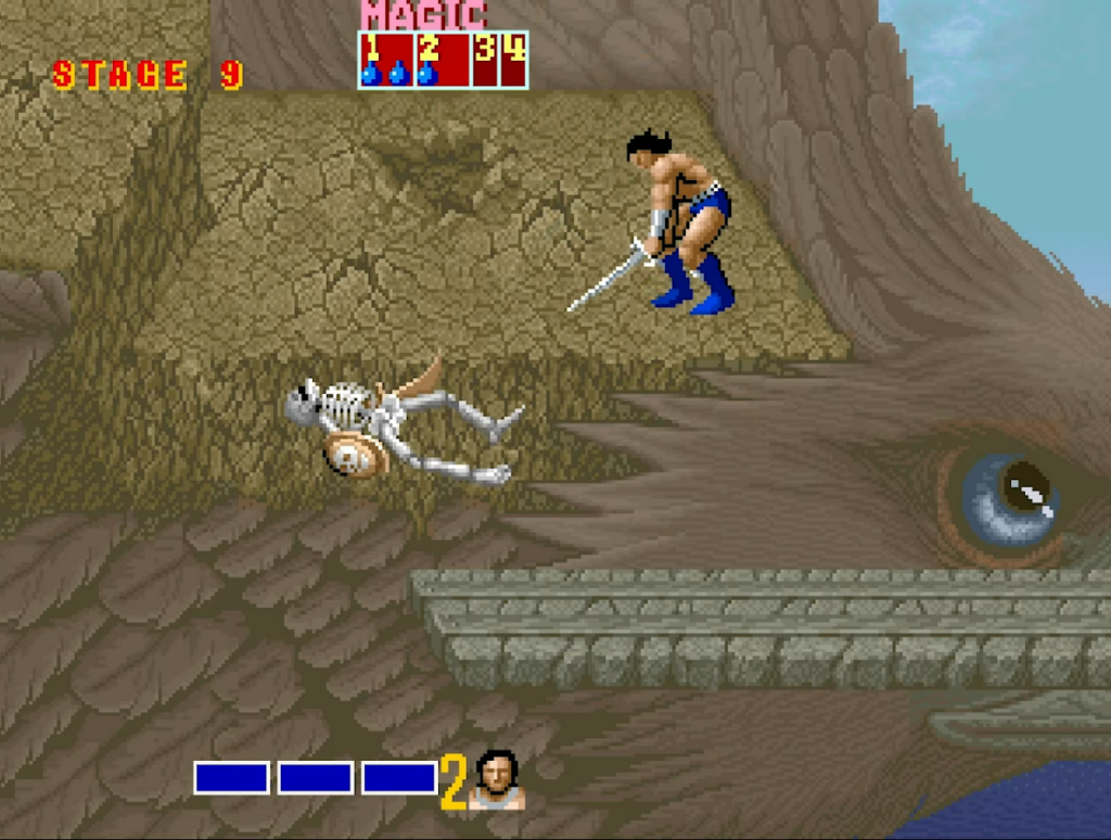 Ataque de salto en Golden Axe (1989)