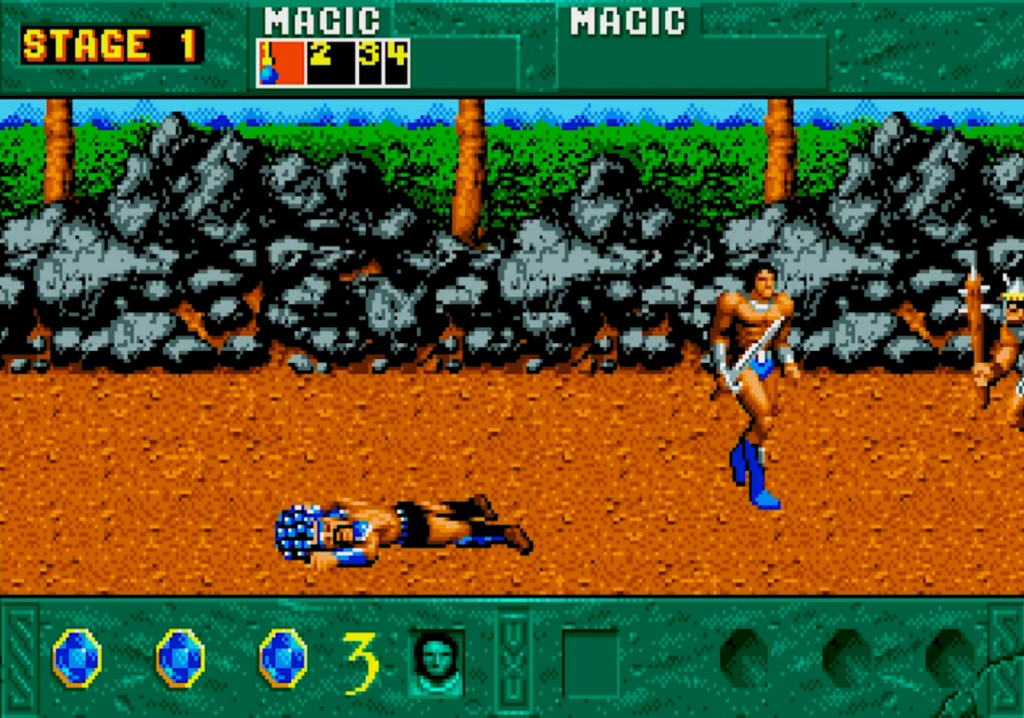 Gráficos de Golden Axe (1989) para Atari