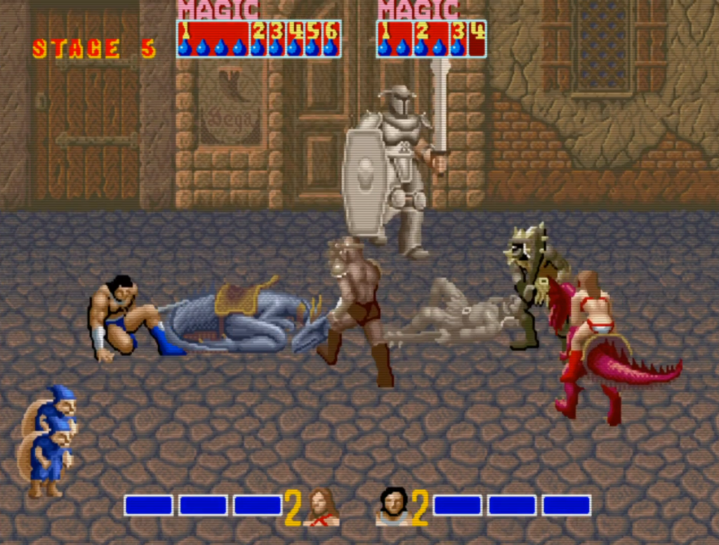 Combate final del tercer nivel del Golden Axe (1989)