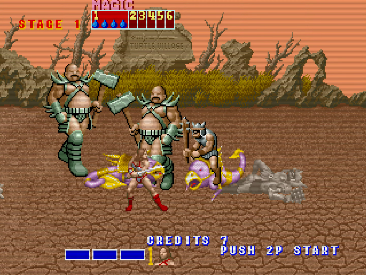 Captura del Golden Axe (1989) para la plataforma arcade 