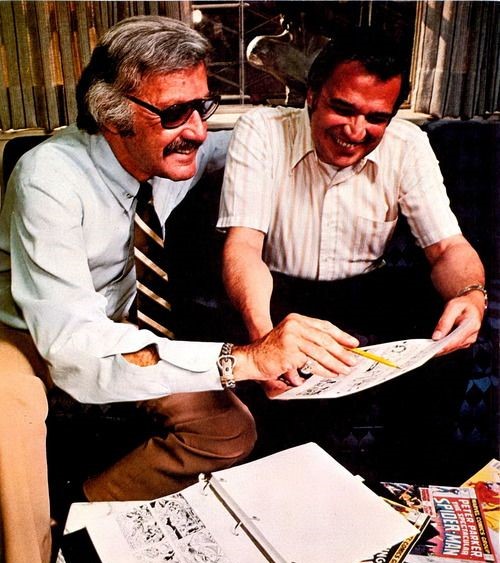 Stan Lee y Steve Ditko discutiendo acerca de Spider-Man