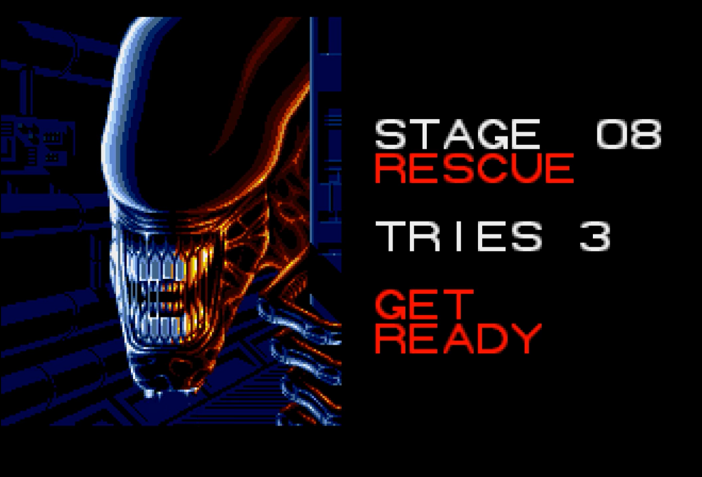 Animación del octavo nivel de Alien 3 (1992) para Sega Mega Drive