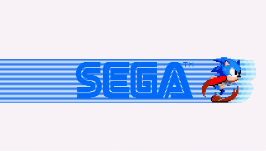 Logotipo de Sonic en la introducción del juego Sonic The Hedgehog 2 (1992)