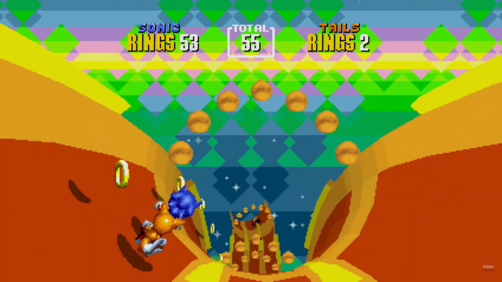 Nivel de bonificación en Sonic The Hedgehog 2 (1992)