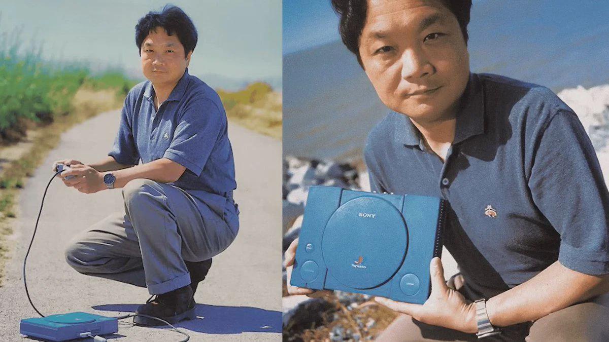 Ken Kutaragui junto a su emblemática consola PS1 Ken Kutaragui junto a su emblemática consola Play Station 1