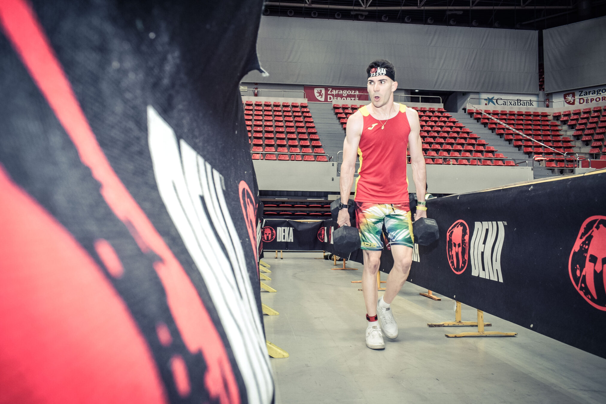 Atleta completando la prueba del Farmer’s Carry