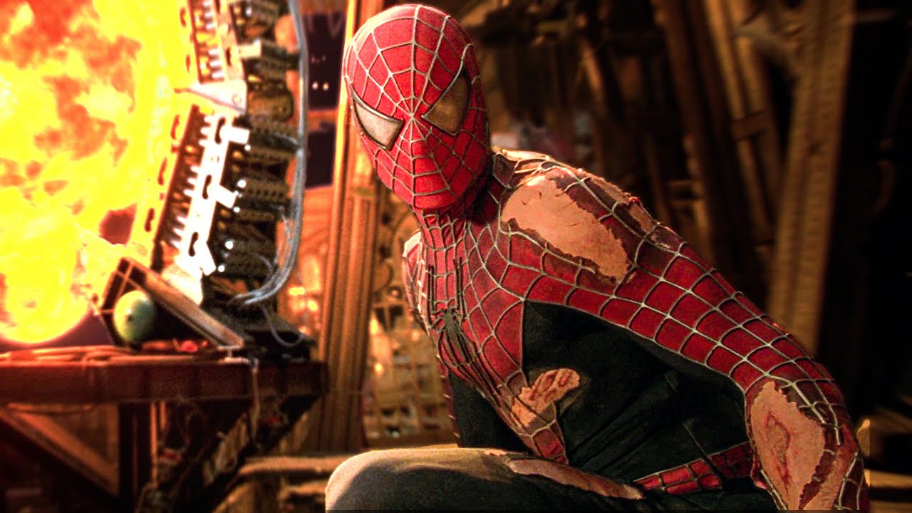 Spider-Man en la batalla final contra el Dr. Octopus