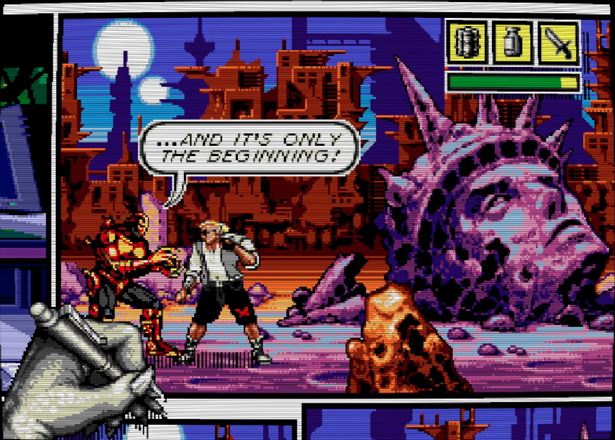 Fotograma de Comix Zone (1995) para Sega Mega Drive Fotograma de Comix Zone (1995) para Sega Mega Drive