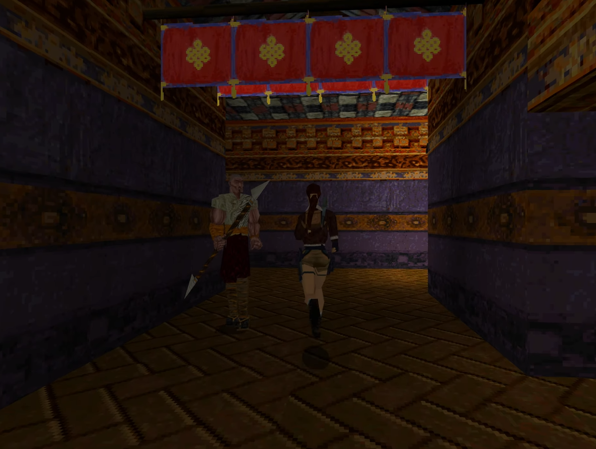 Nivel del monasterio de Barkhang en Tomb Raider II (1997) para PlayStation 1 Nivel del monasterio de Barkhang en Tomb Raider II (1997) para PlayStation 1