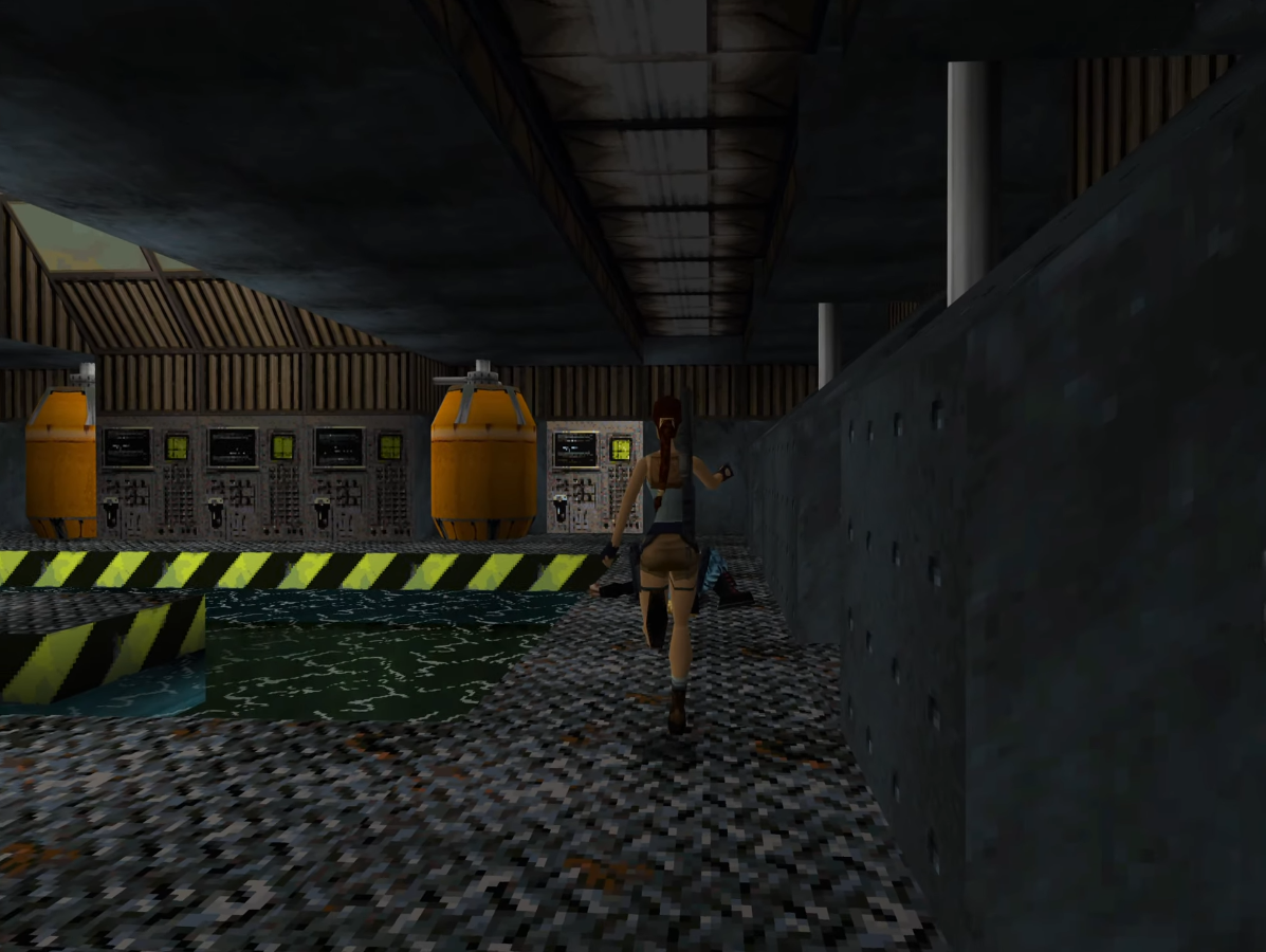 Nivel de la zona de buceo en Tomb Raider II (1997) para PlayStation 1 Nivel de la zona de buceo en Tomb Raider II (1997) para PlayStation 1
