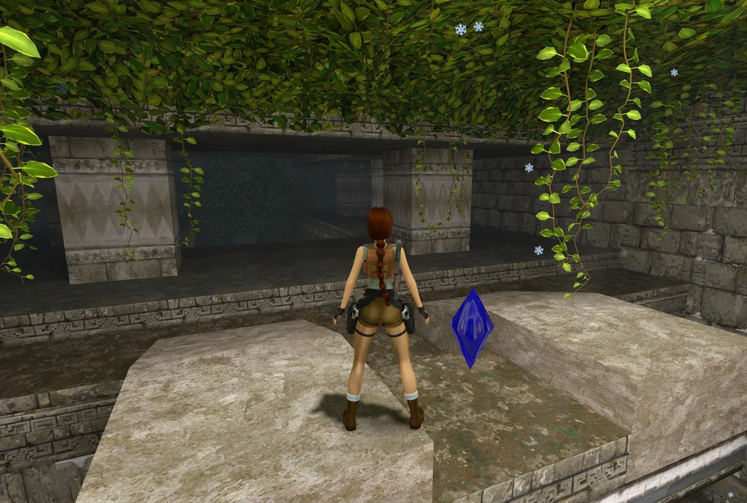 Cristales de memoria para guardar partida en Tomb Raider (1996) Cristales de memoria para guardar partida en Tomb Raider (1996)