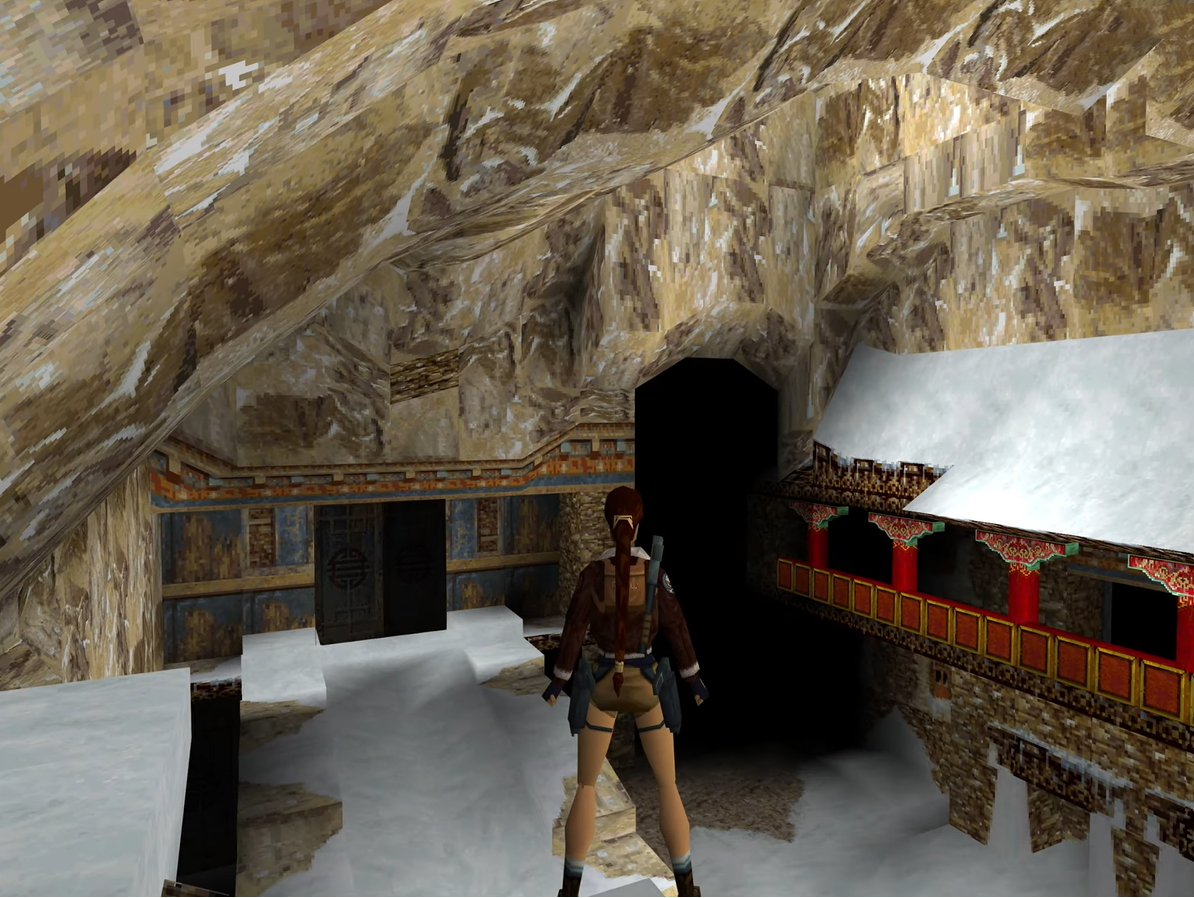 Nivel del palacio de hielo en Tomb Raider II (1997) para PlayStation 1 Nivel del palacio de hielo en Tomb Raider II (1997) para PlayStation 1