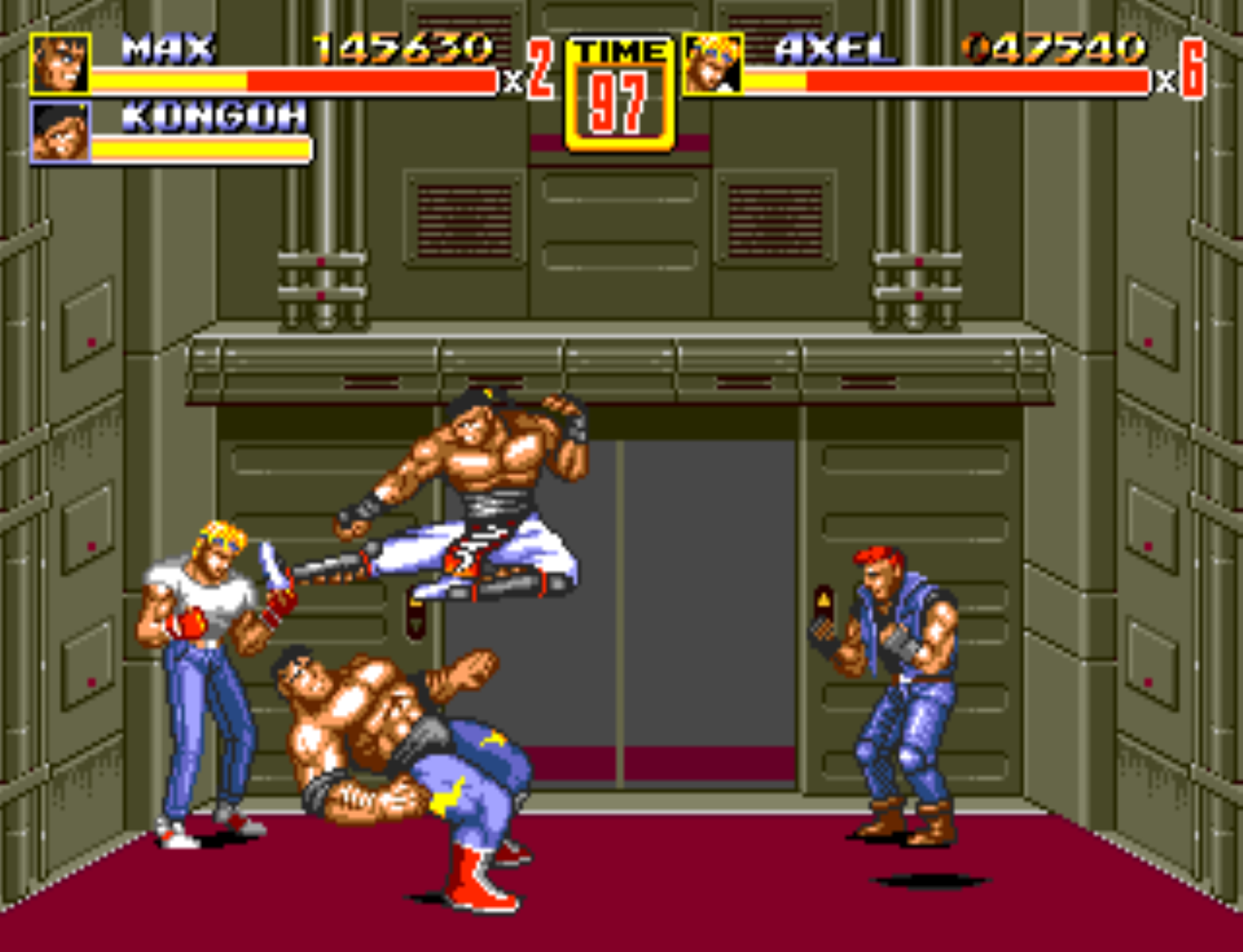 Segunda imagen de Axel Stone y Max Thunder en modo mutijugador en Streets of Rage 2 (1992) Segunda imagen de Axel Stone y Max Thunder en modo mutijugador en Streets of Rage 2 (1992)