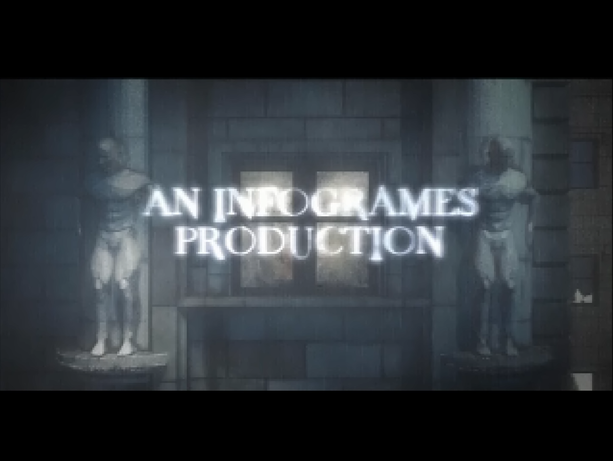 Animación inicial de la ventana con créditos en Alone in the Dark: The New Nightmare (2001) 