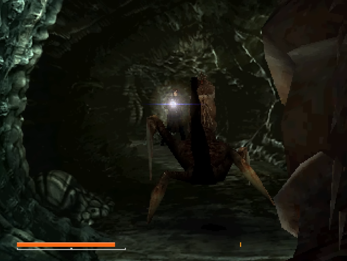 Edward Carnby en el nido de las tinieblas en Alone in the Dark: The New Nightmare (2001) 