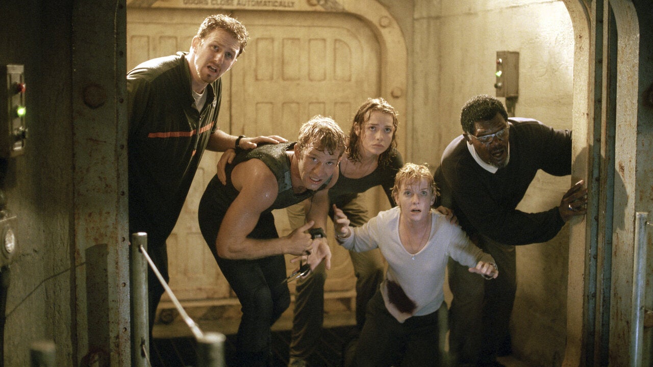 Fotografía en la que aparecen algunos de los actores de Deeo Blue Sea (1999) Fotografía en la que aparecen algunos de los actores de Deeo Blue Sea (1999)