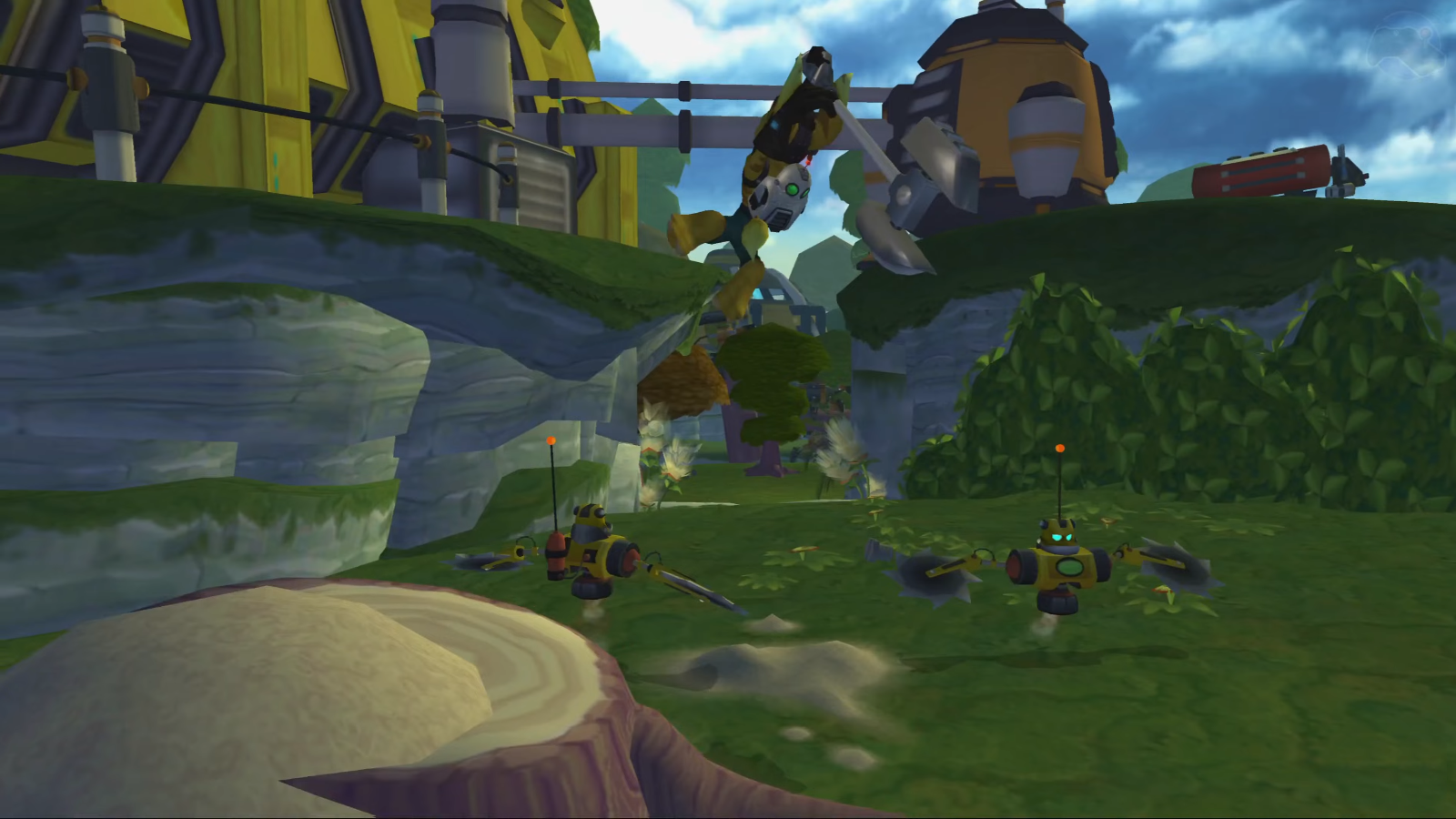 Ratchet & Clank luchando con la omnillave en el planeta Eudora en Ratchet & Clank (2002) Ratchet & Clank luchando con la omnillave en el planeta Eudora en Ratchet & Clank (2002)